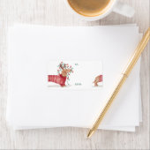 Dachshund kersthond Cozy Sweater met licht Etiket (Insitu)