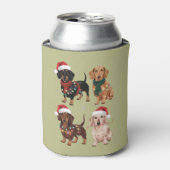 Dachshund Kersthond Moeder Liefhebber Kerstcadeau Blikjeskoeler (Blikje Voorkant)