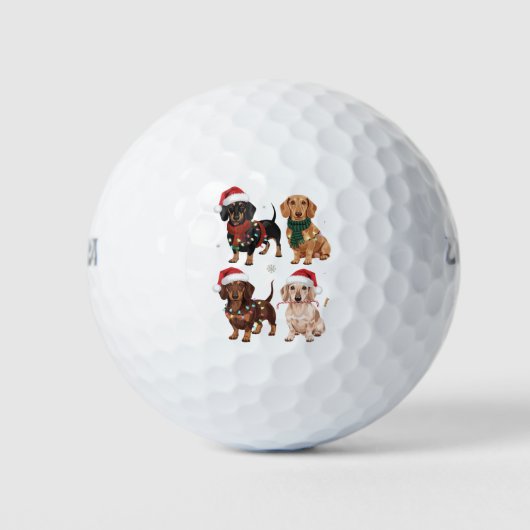 Dachshund Kersthond Moeder Liefhebber Kerstcadeau Golfballen (Voorkant)