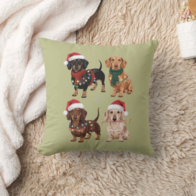 Dachshund Kersthond Moeder Liefhebber Kerstcadeau Kussen (Deken)