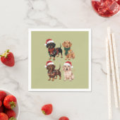 Dachshund Kersthond Moeder Liefhebber Kerstcadeau Servet (Insitu)
