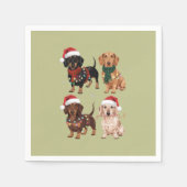 Dachshund Kersthond Moeder Liefhebber Kerstcadeau Servet (Voorkant)