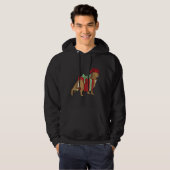 Dachshund-kersthondenhond Hoodie (Voorkant volledig)