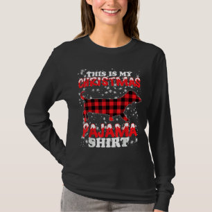Dachshund-kerstHondenliefhebber Dit is mijn kerstp T-shirt