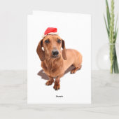 Dachshund-kerstkaart Feestdagen Kaart (Achterkant)