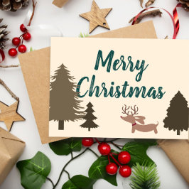 Dachshund-kerstkaarten Wiener Dog Bedankkaart