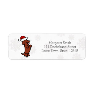 Dachshund-kerstkerstkerstkerstkerstkerstkerstlabel Etiket