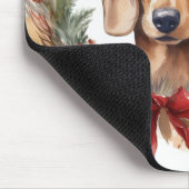 Dachshund Kerstkrans Feestelijke Pup Muismat (Hoek)