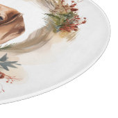 Dachshund Kerstkrans Feestelijke Pup Snijplank (Hoek)