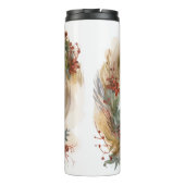 Dachshund Kerstkrans Feestelijke Pup Thermosbeker (Achterkant)