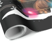 Dachshund-kerstlichten met sneeuw cadeaupapier (Rol Hoek)