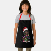 Dachshund-kerstlichten met sneeuw schort (Insitu)