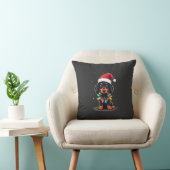 Dachshund Kerstlichten Sinterklaas Hoed Kerstmis H Kussen (Stoel)