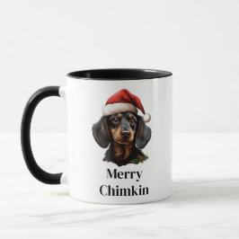 Dachshund Kerstman Hoed Kersthond Mok
