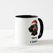Dachshund Kerstman Hoed Kersthond Mok (Voorkant rechts)