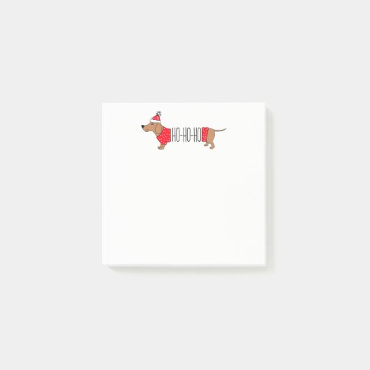 Dachshund Kerstmis 3" x 3" Post-it® Notities Notes (Voorkant)
