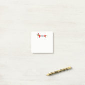 Dachshund Kerstmis 3" x 3" Post-it® Notities Notes (Op bureau)