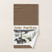 Dachshund Kerstmis Bad Handdoek (Handdoek)