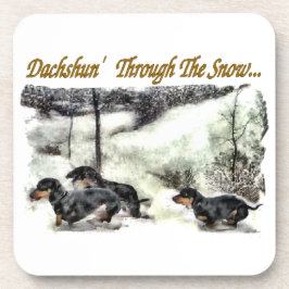 Dachshund Kerstmis Bier Onderzetter