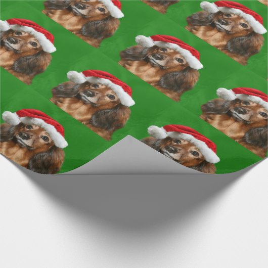 Dachshund Kerstmis Cadeaupapier (Hoek)