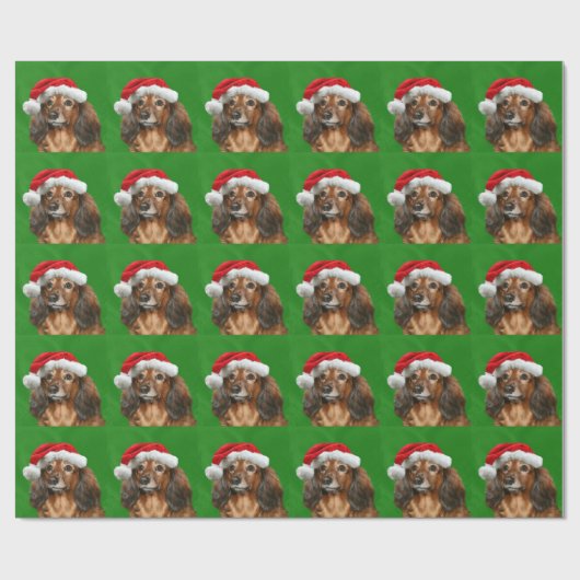 Dachshund Kerstmis Cadeaupapier (Vlak)