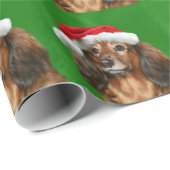 Dachshund Kerstmis Cadeaupapier (Rol Hoek)
