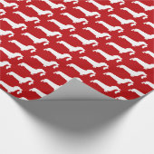 Dachshund Kerstmis Cadeaupapier (Hoek)