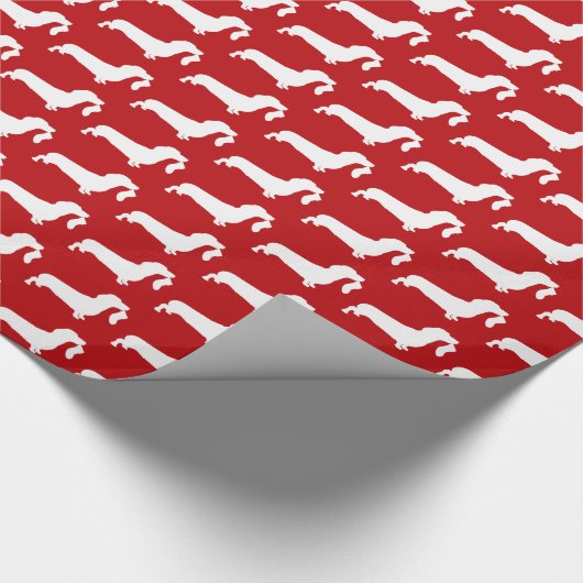 Dachshund Kerstmis Cadeaupapier (Hoek)