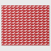 Dachshund Kerstmis Cadeaupapier (Vlak)