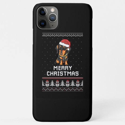Dachshund Kerstmis Case-Mate iPhone Case (Achterkant)