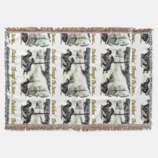 Dachshund Kerstmis Deken (Voorkant)