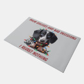 Dachshund Kerstmis Deurmat (Schuin)