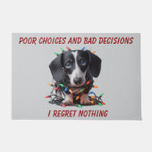 Dachshund Kerstmis Deurmat (Voorkant)