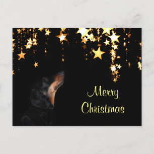 Dachshund Kerstmis Feestdagenkaart