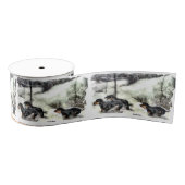 Dachshund Kerstmis Grosgrain Lint (Spoel)