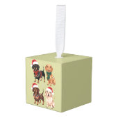 Dachshund Kerstmis Hond Moeder Liefhebber Kerstcad Decoratie (Voorkant hoekig)