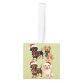 Dachshund Kerstmis Hond Moeder Liefhebber Kerstcad Decoratie (Voorkant)