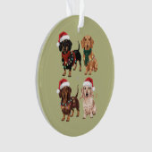 Dachshund Kerstmis Hond Moeder Liefhebber Kerstcad Ornament (voorkant)