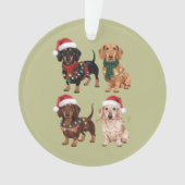 Dachshund Kerstmis Hond Moeder Liefhebber Kerstcad Ornament (voorkant)