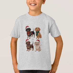 Dachshund Kerstmis Hond Moeder Liefhebber Kerstcad T-shirt