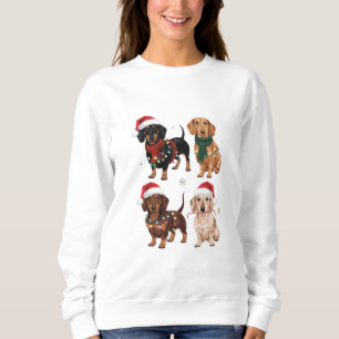 Dachshund Kerstmis Hond Moeder Liefhebber Kerstcad Trui