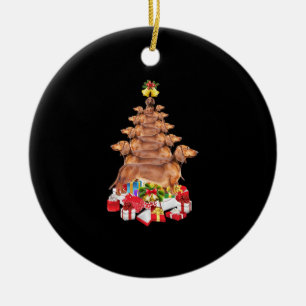 Dachshund Kerstmis Keramisch Ornament