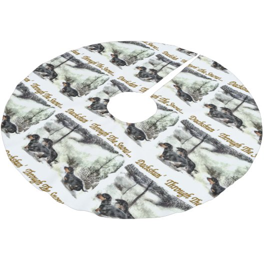 Dachshund Kerstmis Kerstboom Rok (Gekanteld)