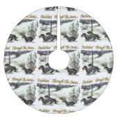 Dachshund Kerstmis Kerstboom Rok (Voorkant)