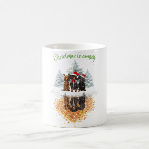 Dachshund Kerstmis komt met Cute Dog Graphic T-shi Koffiemok