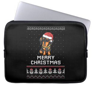 Dachshund Kerstmis Laptop Sleeve