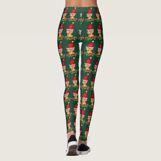 Dachshund Kerstmis Leggings (Achterkant)