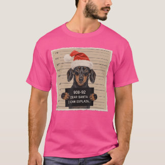 Dachshund Kerstmis Lieve Sint Ik Kan Het Uitleggen T-shirt