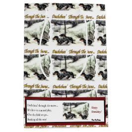 Dachshund Kerstmis Medium Cadeauzakje