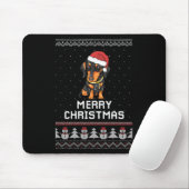 Dachshund Kerstmis Muismat (Met muis)